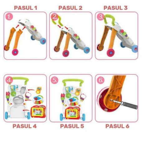 Baba járássegítő , készségfejlesztő és játékszett fény és hang effektekkel