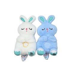   Plüss tentés nyuszi alvópajtás, alszik és lélegzik, hanggal és éjjeli fény, Fiús szín