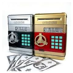   Bank automata érme, Elektronikus ,Készpénzes befizető pult mini széf 