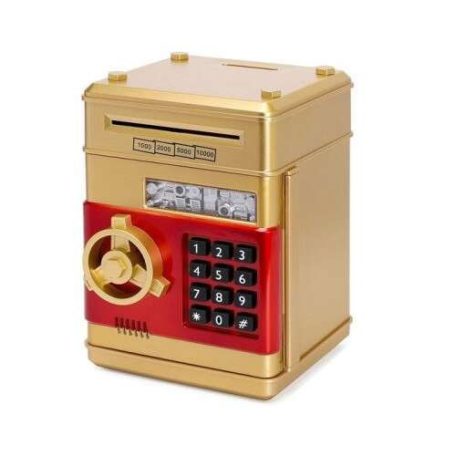 Bank automata érme, Elektronikus ,Készpénzes befizető pult mini széf 