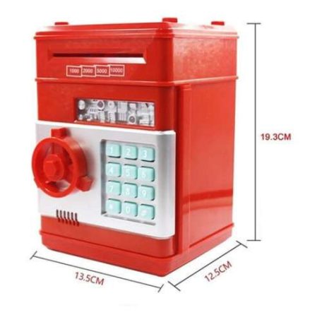 Bank automata érme, Elektronikus ,Készpénzes befizető pult mini széf 