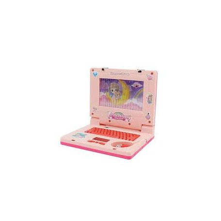 Interaktív laptop gyerekeknek , mozgó képernyővel és hanghatásokkal, rózsaszín