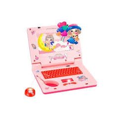   Interaktív laptop gyerekeknek , mozgó képernyővel és hanghatásokkal, rózsaszín