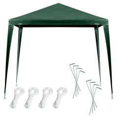 Kerti sátor, pavilon, party sátor, 2,5x2,5m, Zöld