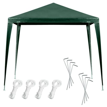 Kerti sátor, pavilon, party sátor, 2,5x2,5m, Zöld