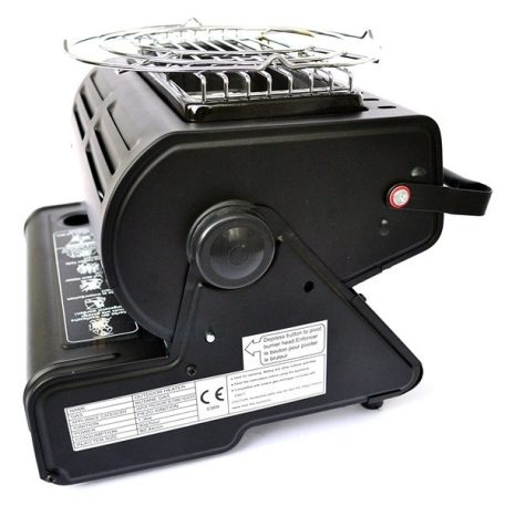 Gázfőző és sátorfűtő, Hordozható, Kempingezéshez és Horgászathoz,  Nagyméretű főzőráccsal