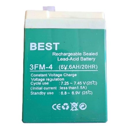  Újratölthető akkumulátor, BH-640 ólom-savas zárt, 6 V, 4.5 Ah kapacitással