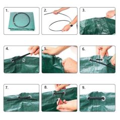 300 literes, Szőtt kerti szemetes, levélzsák, 3 db