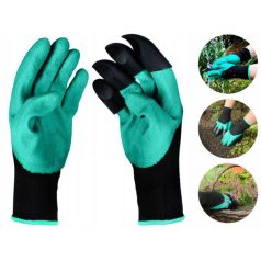   Strapabíró, vízálló kerti kesztyű szett 4 karommal , ásáshoz, kerti munkálatokhoz , univerzális méret