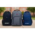 Nagyméretű hátizsák, iskolatáska, 4 cipzáras rekesz