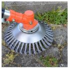 Térkő tisztító, gyomeltávolító kefe fűkaszához , 15 cm