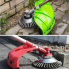 Térkő tisztító, gyomeltávolító kefe fűkaszához , 15 cm