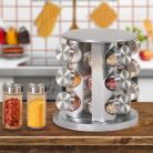 Fűszertartó állvány 12 üveggel ,  Forgó, Praktikus és modern konyhai kiegészítő