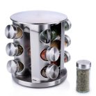 Fűszertartó állvány 12 üveggel ,  Forgó, Praktikus és modern konyhai kiegészítő