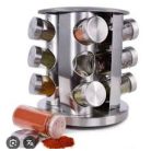 Fűszertartó állvány 12 üveggel ,  Forgó, Praktikus és modern konyhai kiegészítő