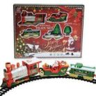 Karácsonyi önjáró kisvonat szett sínpályával, kiegészítőkkel