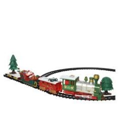   Karácsonyi önjáró kisvonat szett sínpályával, kiegészítőkkel