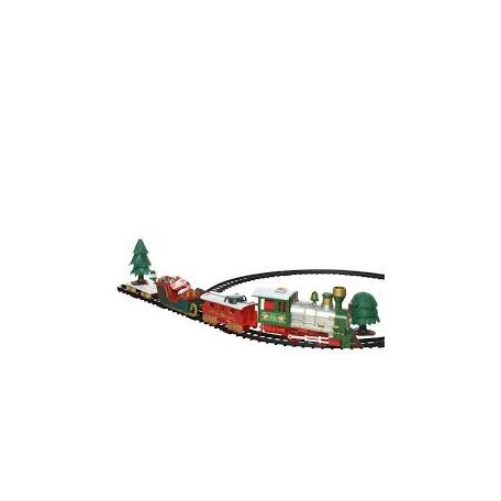 Karácsonyi önjáró kisvonat szett sínpályával, kiegészítőkkel