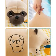 2in1 plüss mopsz kutyus és párna, 53 x 30 x 20 cm