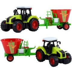 Távirányítós akkumulátoros traktor utánfutóval