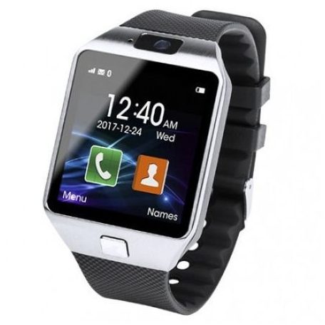  Bluetooth Smart Watch okosóra, SIM kártya foglalattal, kamerával, Ezüst 