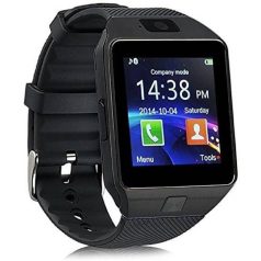   Bluetooth Smart Watch kártyafüggetlen okosóra kamerával, Fekete 
