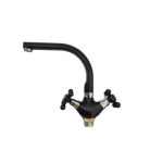 Retro kétkaros álló mosdó, mosogató csaptelep, Fekete