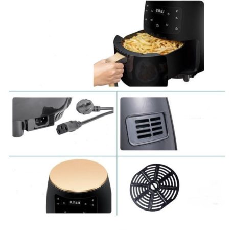 Air Fryer olaj nélküli sütő 2400W, 6L