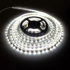    5 méteres 3528 típusú kültéri Led szalag tápegységgel, Hideg fehér 