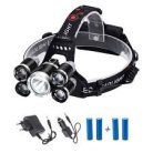 Nagy fényerejű 5 lámpás akkus fejlámpa 