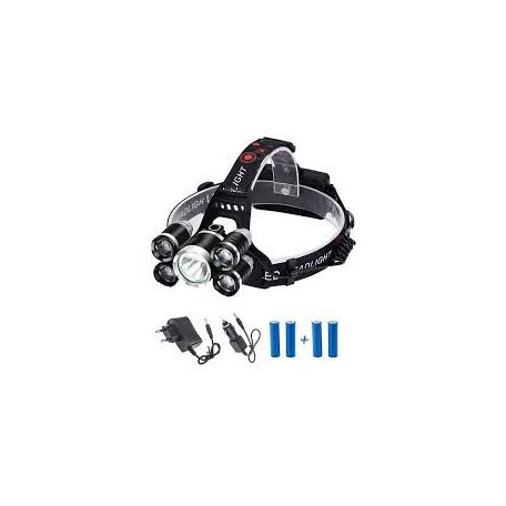 Nagy fényerejű 5 lámpás akkus fejlámpa 