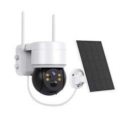   Napelemes kültéri forgatható Wifi IP kamera, vezeték nélküli használat