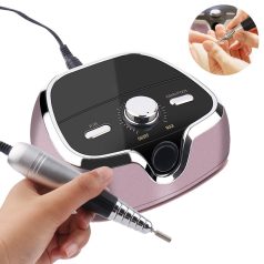   Állítható sebességű körömcsiszoló gép pedállal és 12 csiszoló fejjel