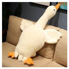 Plüss liba, 50cm, Fehér