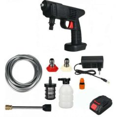   Hordozható akkumulátoros nagynyomású mosó szett, 1db akku