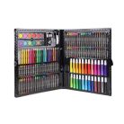 168db-os Festő színező rajzkészlet, fekete bőrönddel 