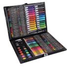 168db-os Festő színező rajzkészlet, fekete bőrönddel 