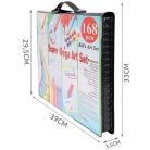 168db-os Festő színező rajzkészlet, fekete bőrönddel 