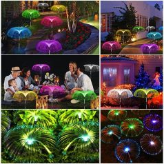 2db Napelemes RGB LED dekor pálma hangulatlámpa, kültéri