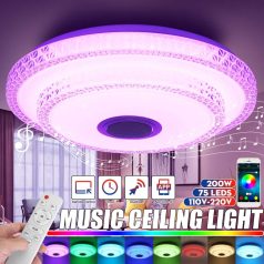   Smart Lamp - Intelligens RGBW dupla mennyezeti lámpa Bluetooth hangszóróval, 3000-6500K