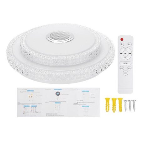 Smart Lamp - Intelligens RGBW dupla mennyezeti lámpa Bluetooth hangszóróval, 3000-6500K