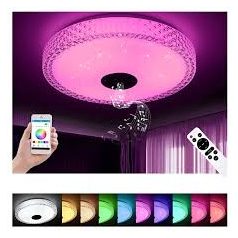   Smart Lamp - Intelligens RGBW mennyezeti lámpa Bluetooth hangszóróval, 3000-6500K