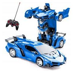   2 in1 Transformer átváltozó autó robot távirányítóval, Kék