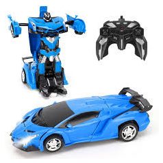   2 in1 Transformer átváltozó autó robot távirányítóval, Kék